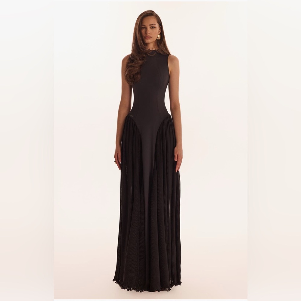 Milla Elegant mock neck maxi dress, Parisienne